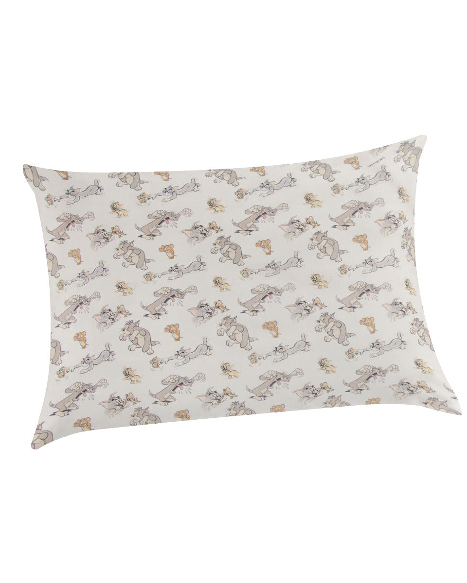 Webware Baumwolle Swafing Tom&Jerry - Tom und Jerry machen Quatsch - weiß