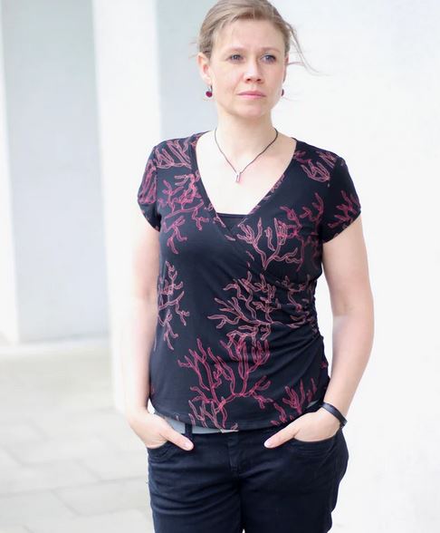 Papierschnittmuster Wickelshirt Kristin
