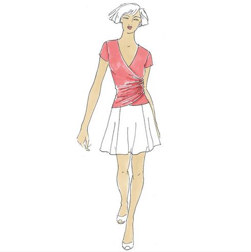 Papierschnittmuster Wickelshirt Kristin