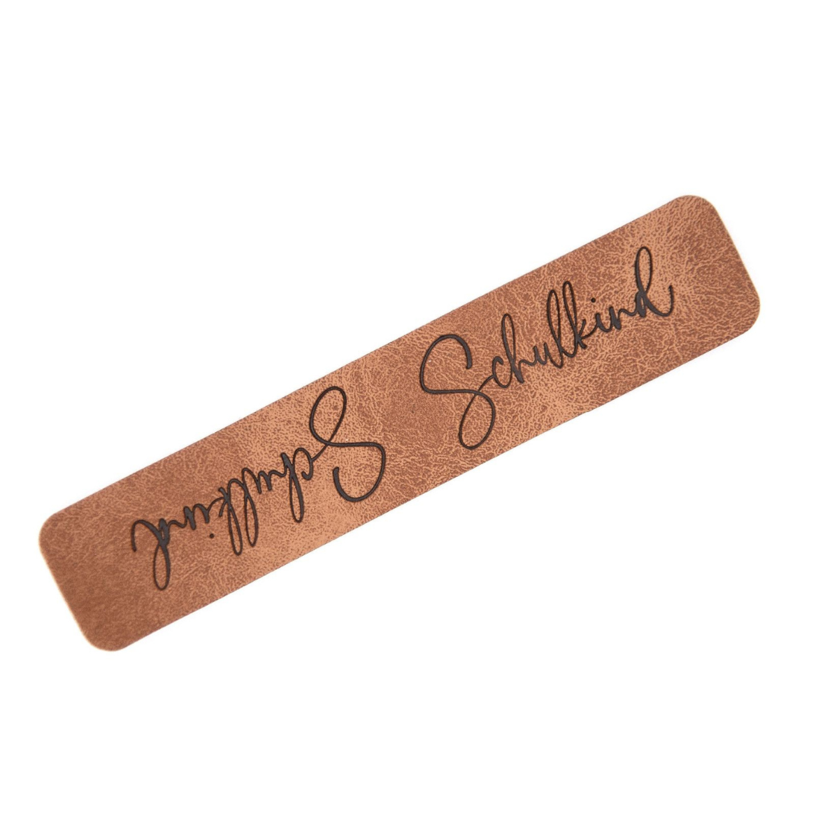 Jessy Sewing Kunstleder-Knick-Label "Schulkind" - braun