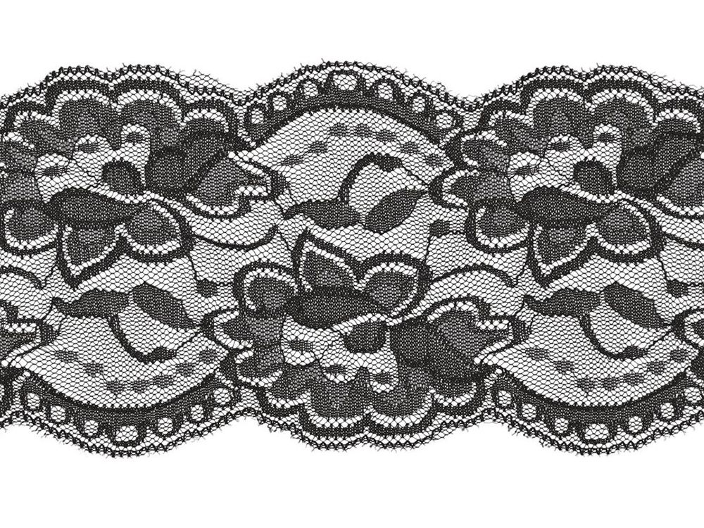 Elastische Spitze Band 100 mm - Blumen