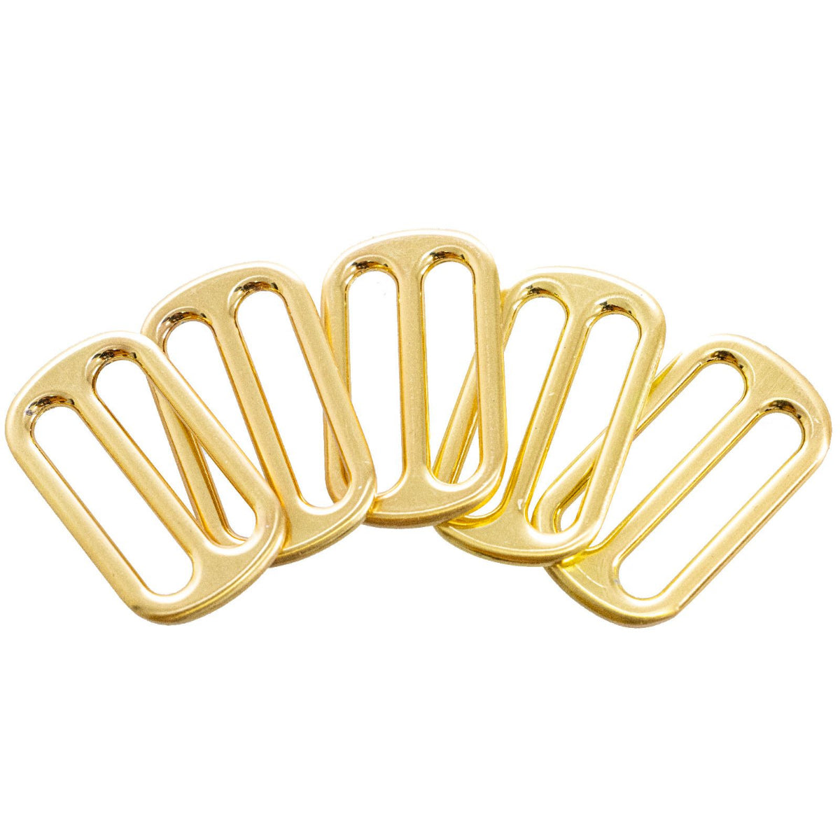 Leiterschnallen Metall - 25 mm - 5 Stück - goldfarben