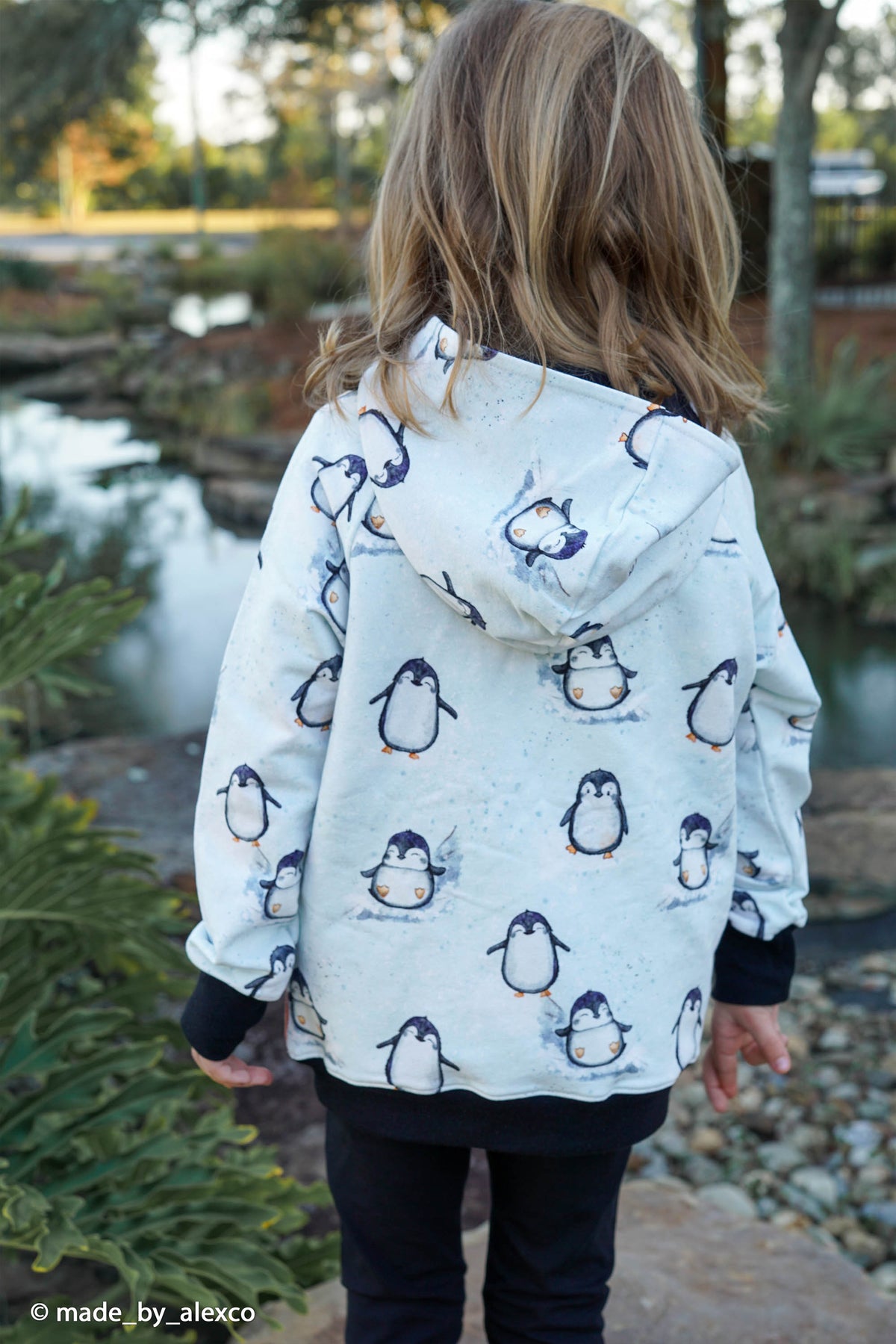 French Terry Swafing - Arctic by Christiane Zielinski - Pinguine - hellgrau