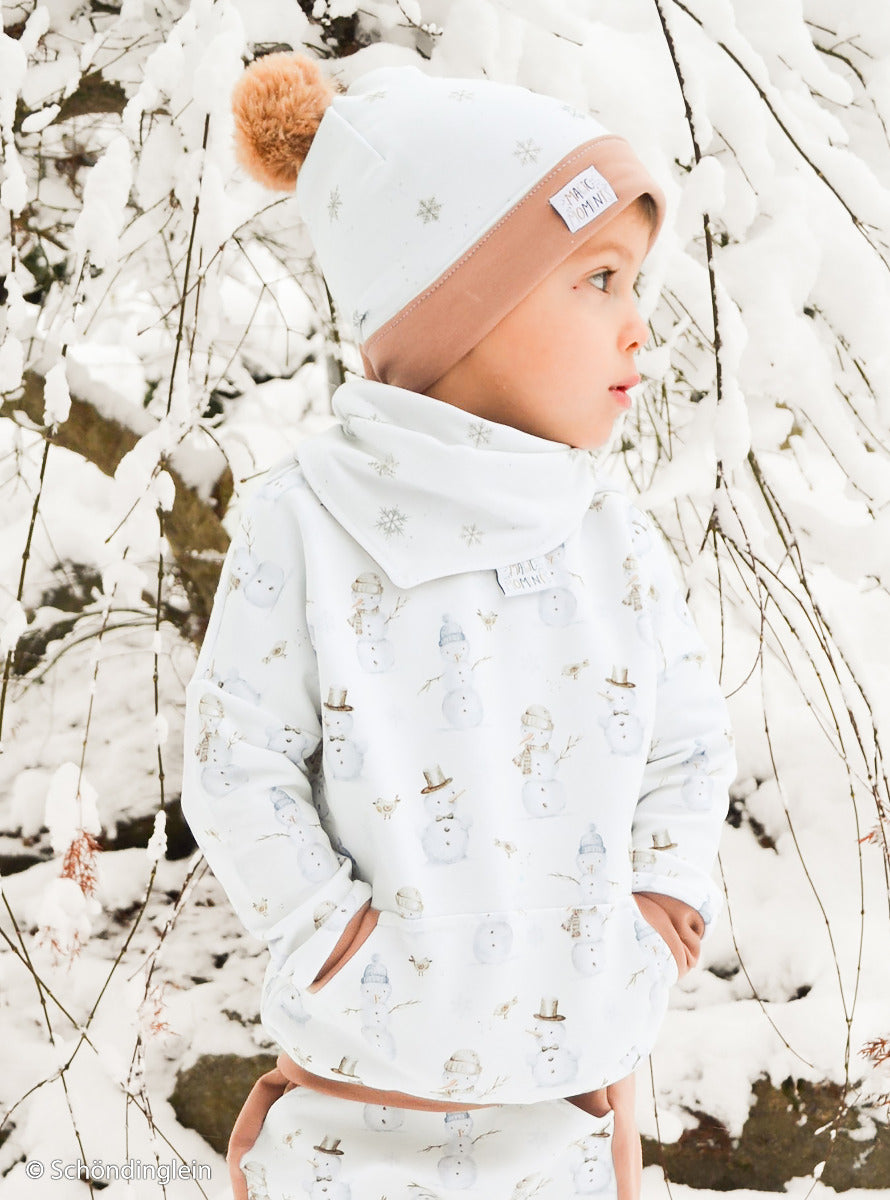 Angerauter Sweat Swafing - Beyond Nordic by Christiane Zielinski - Schneemänner