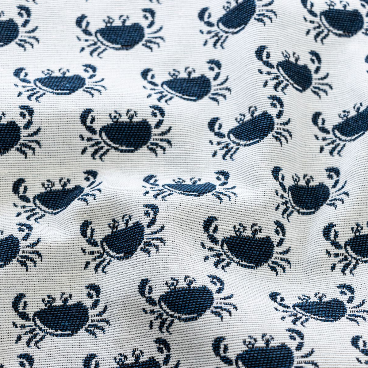 Jacquard gewebt - Polster-, Deko- u. Taschenstoff - Krabben - grau