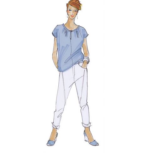 Papierschnittmuster Blusenshirt Marlene