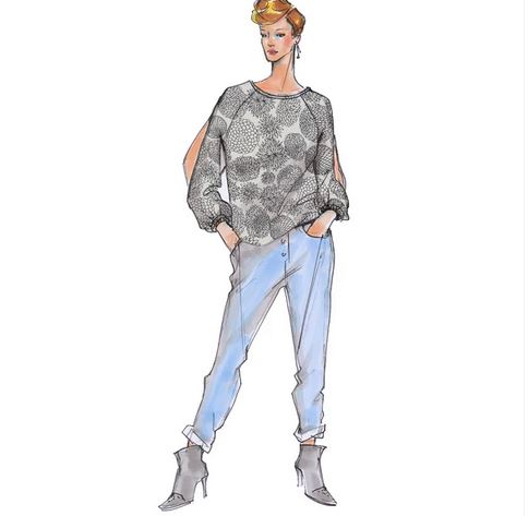 Papierschnittmuster Bluse Mathilda