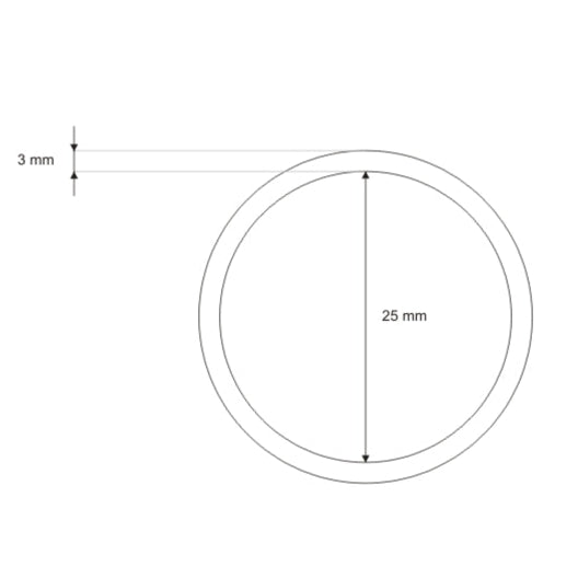 O-Ring Rundring Metall 4 Stück - schwarz matt