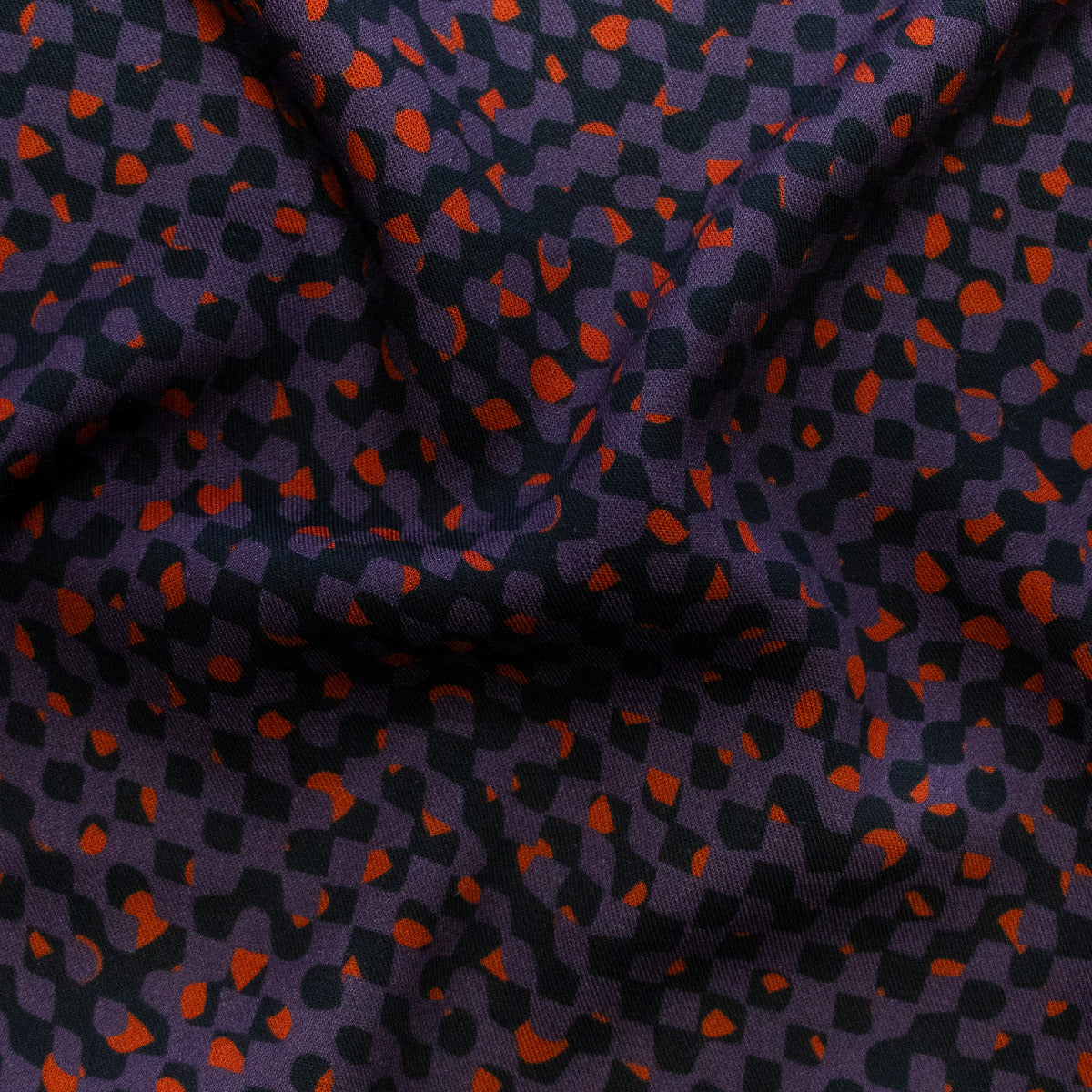 Webware Viskose Swafing Fall Grids by Thorsten Berger - anthrazit - lila