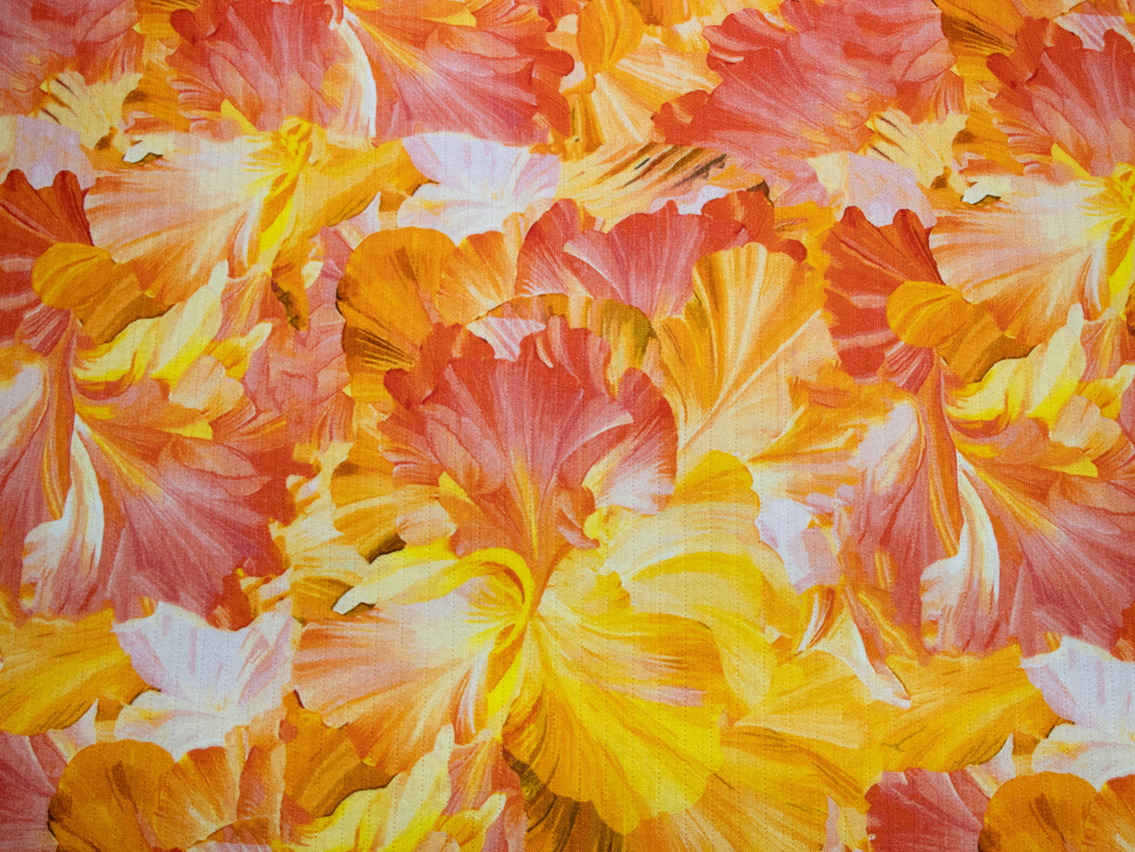 Ripp-Jersey Valencia by Swafing - Abstrakte Blumen - gelb - orange