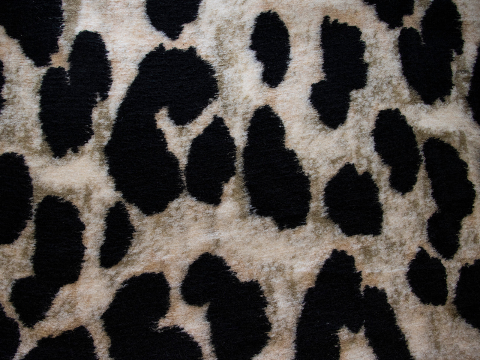Fellimitat Fleece - Animalprint - beige - schwarz