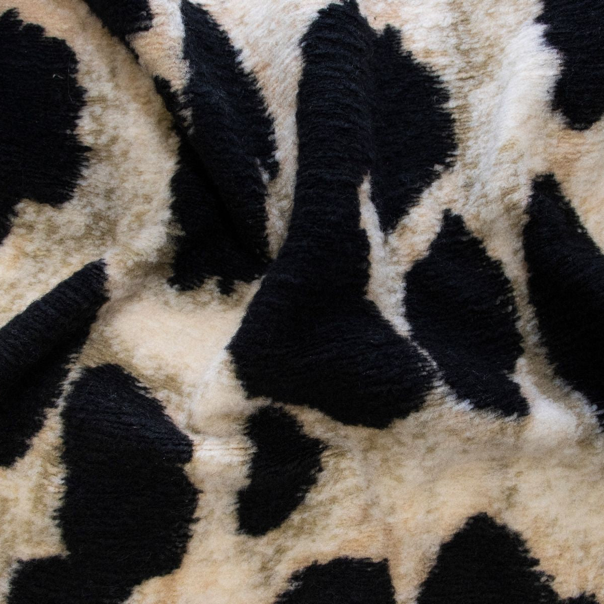 Fellimitat Fleece - Animalprint - beige - schwarz