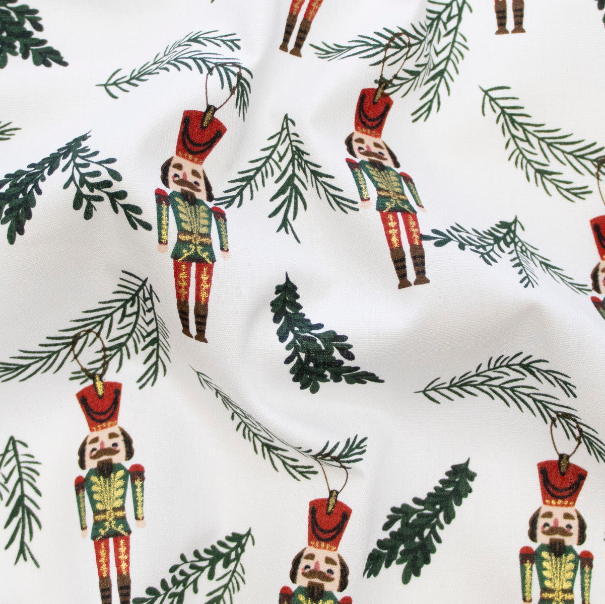 Webware Baumwolle Popeline mit Foliendruck - Nussknacker