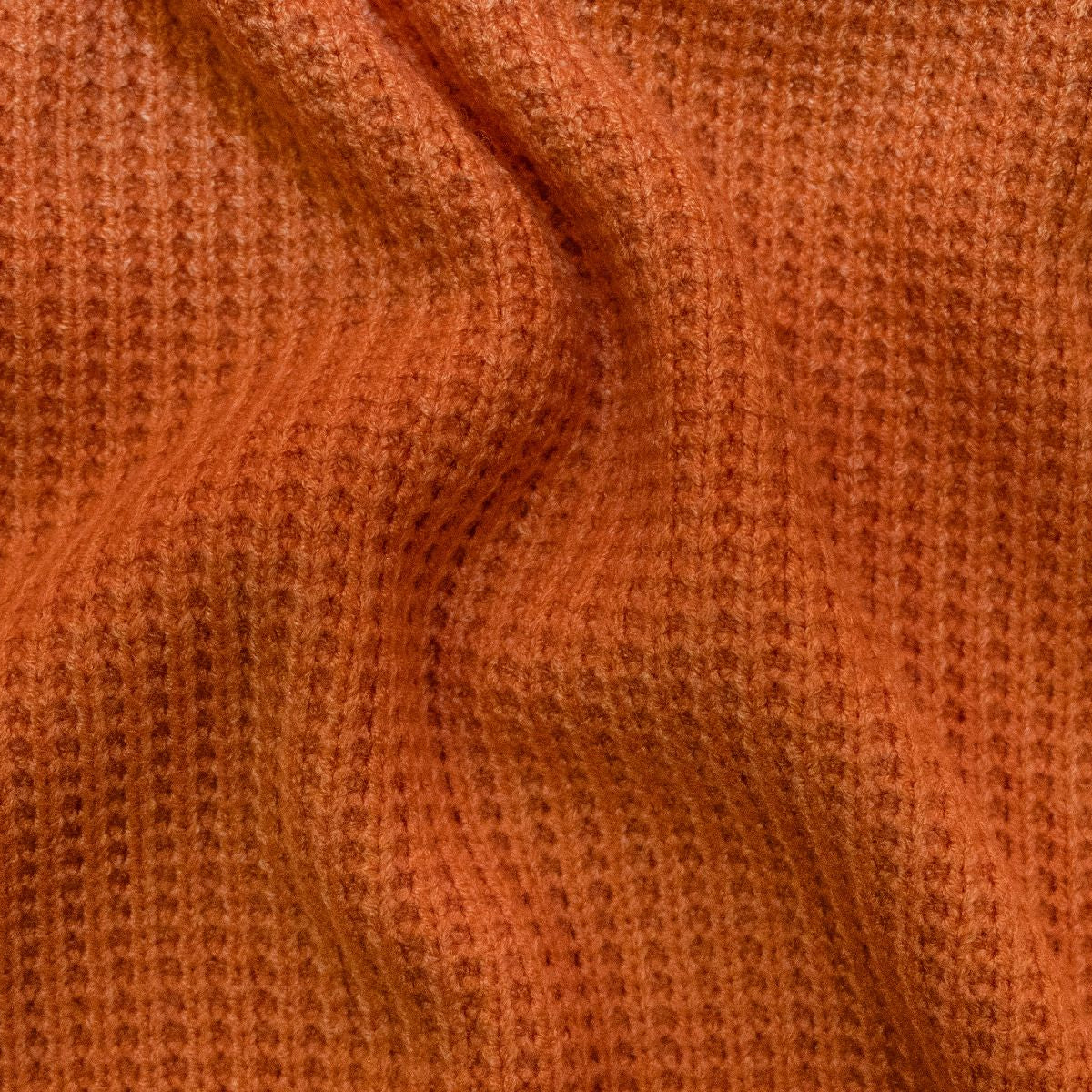 Strickstoff Waffeloptik - uni - orange