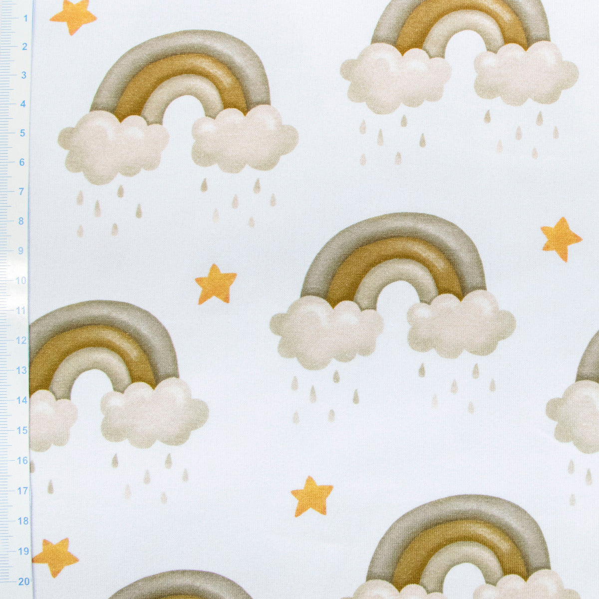 Jersey Digitaldruck - Wolken und Regenbogen