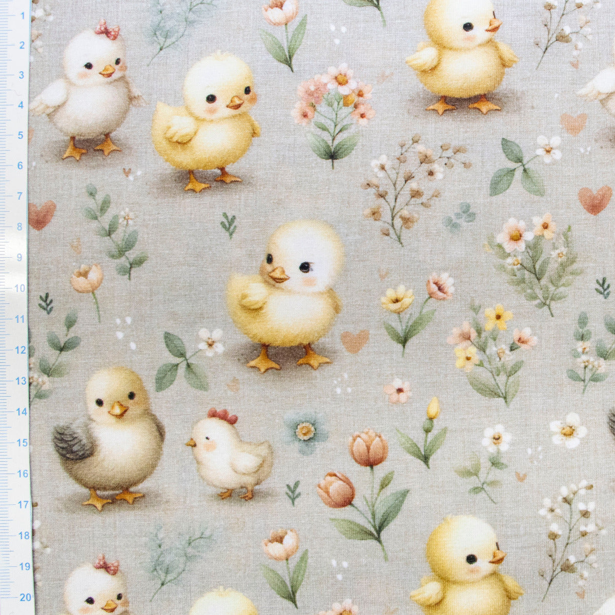 Jersey Digitaldruck - Süße Küken - Beige