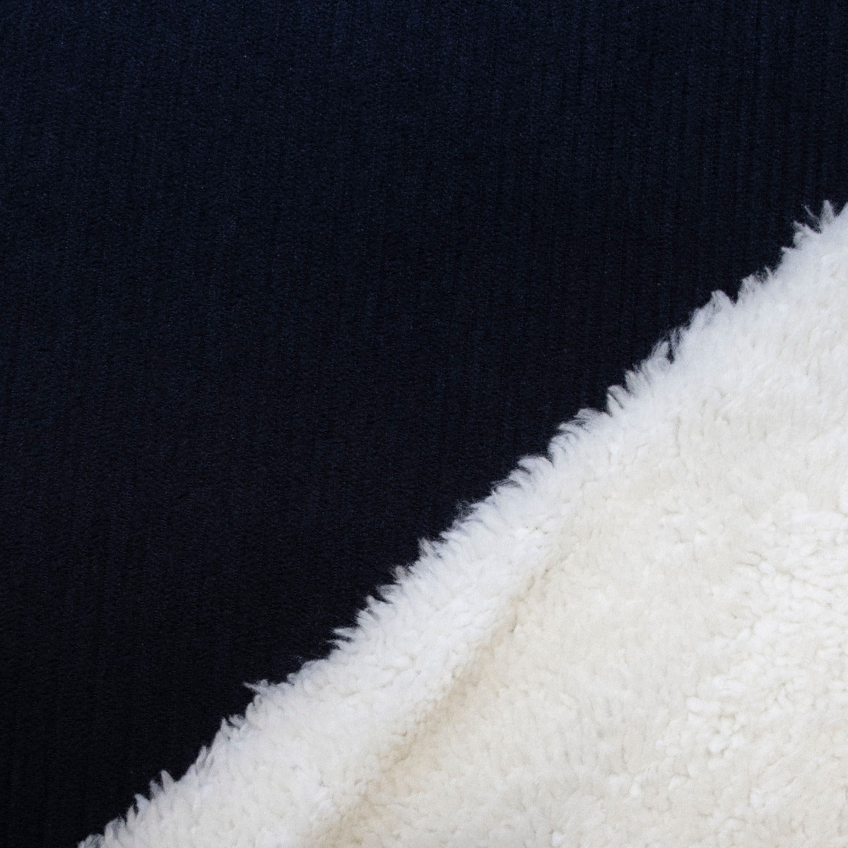 Cord - Jackenstoff mit flauschiger Fellabseite - uni