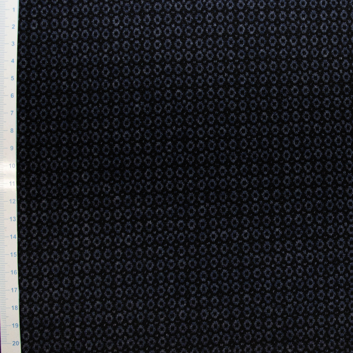 Strick-Jacquard - Pünktchen - schwarz - dunkelblau