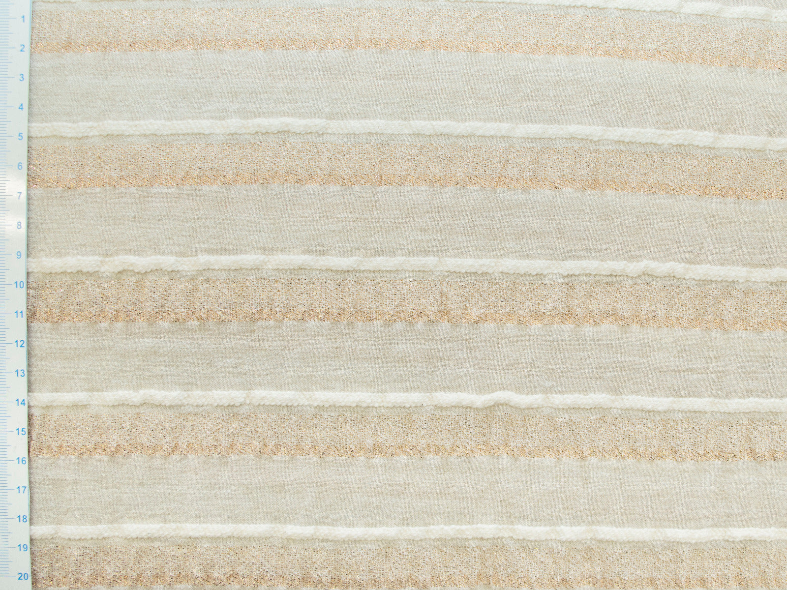 Webware Baumwolle Blusen- , Kleiderstoff - Glitzerfäden - beige