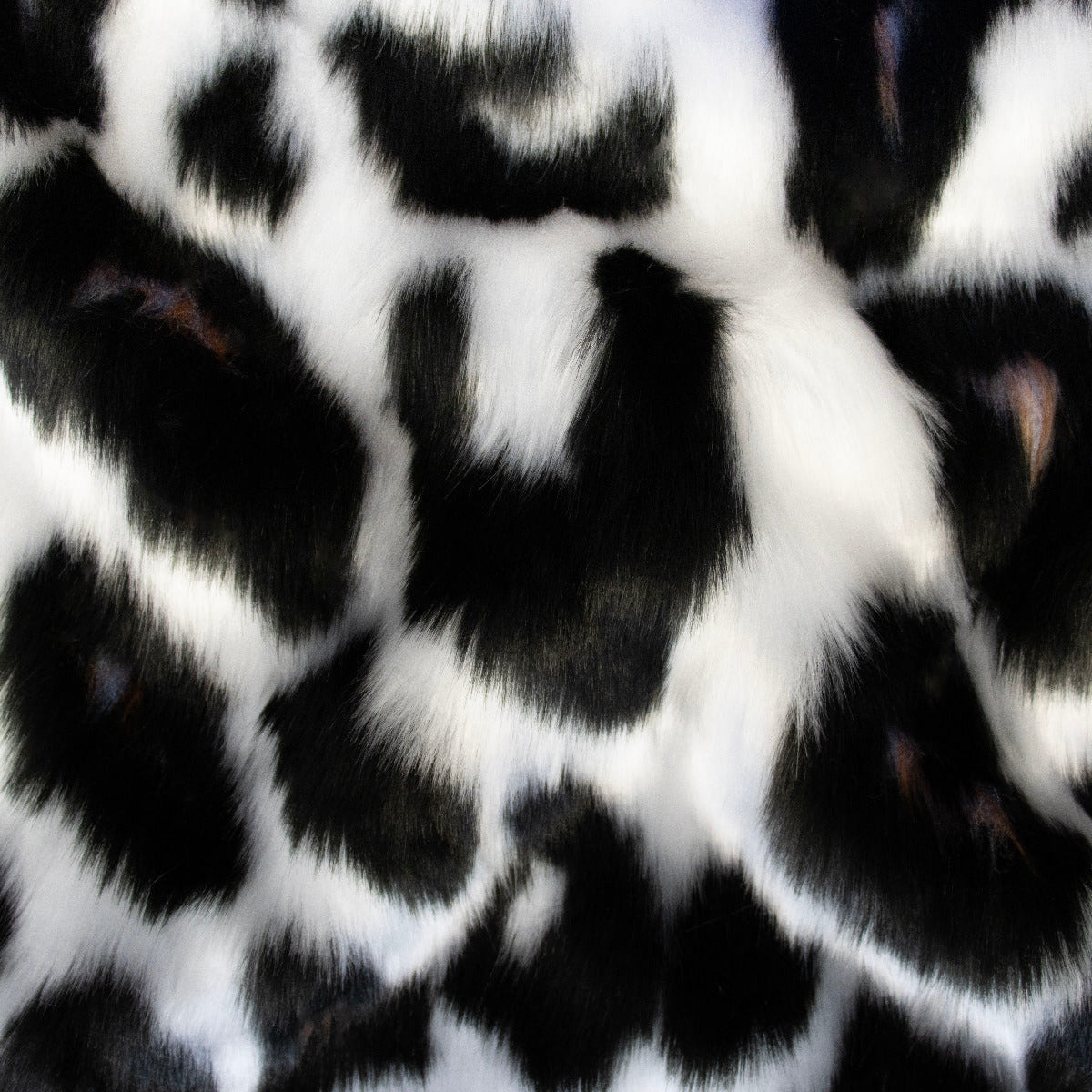 Fellimitat Stoff Kunstpelz -Leo Animalprint - weiß - schwarz & Bunt