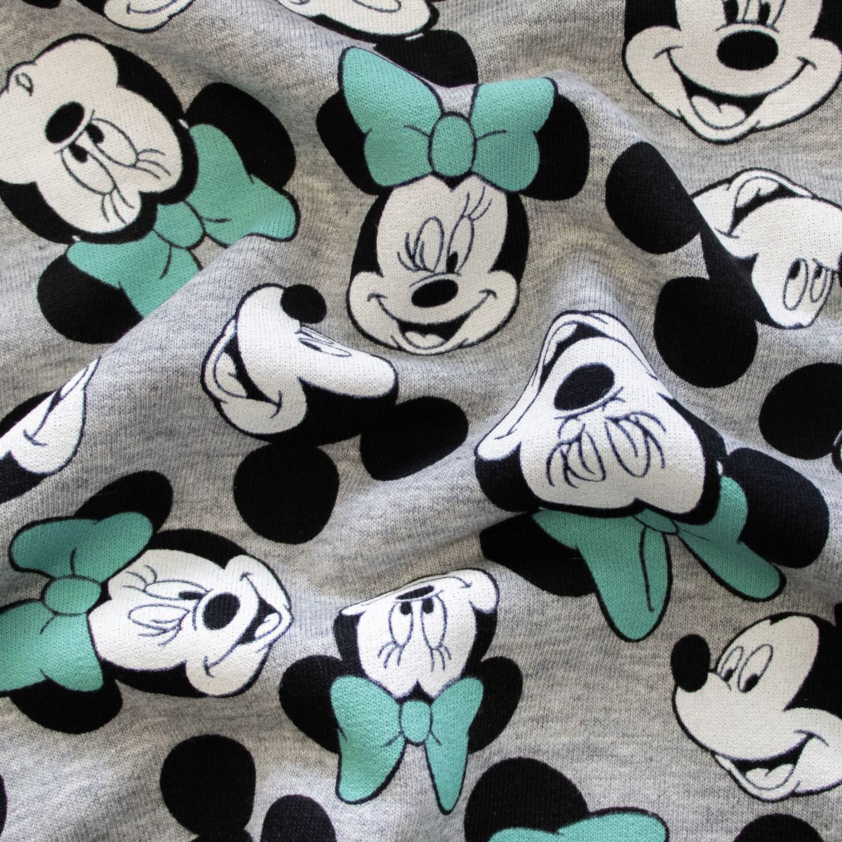 French Terry Disney - Minnie Mouse - meliert - grau