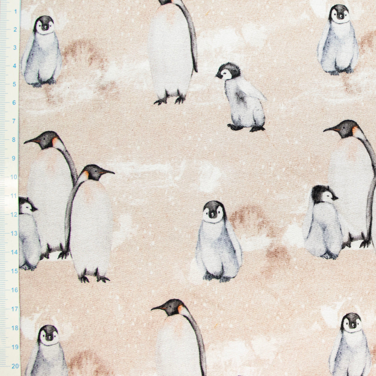 Angerauter Sweat Swafing - Beyond Nordic by Christiane Zielinski- Pinguine - beige