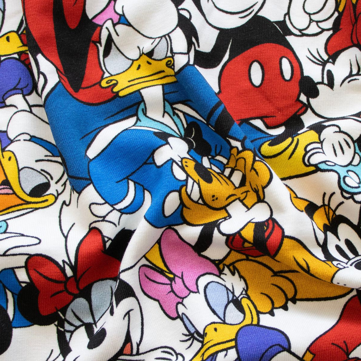 Jersey Digitaldruck - Mickey Mouse - weiß