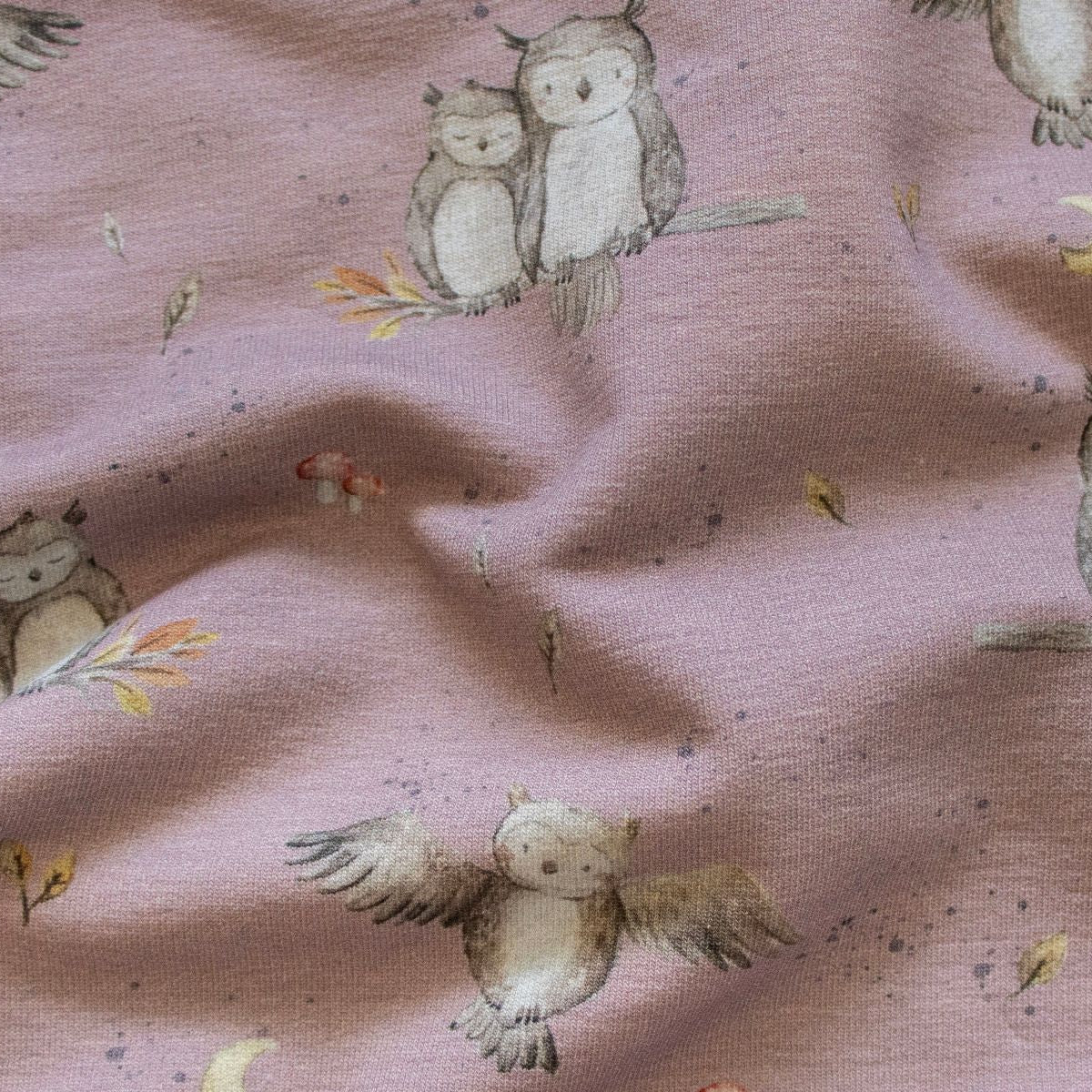 French Terry Swafing Forest Friends by Christiane Zielinski - Eulen