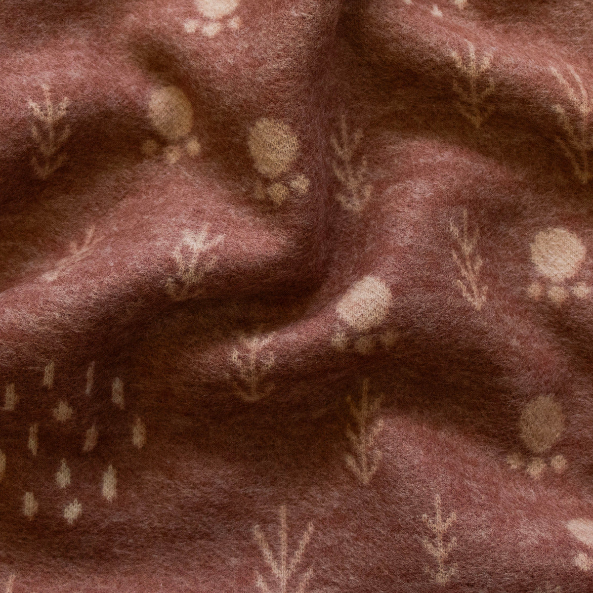 Jersey Jacquard Swafing Xaver - Waldmuster - rotbraun