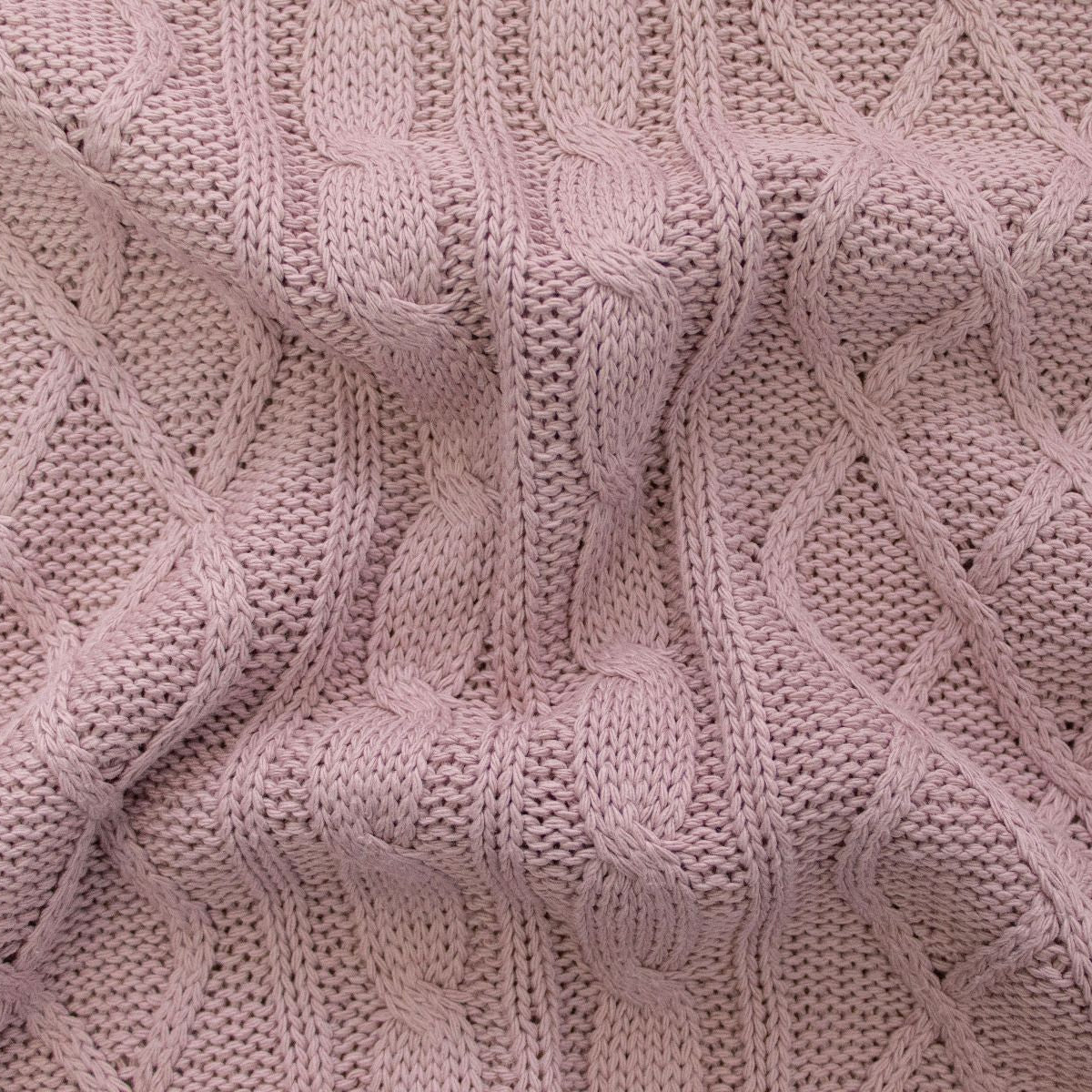 Strickstoff Big Knit mit Waben- und Zopfmuster