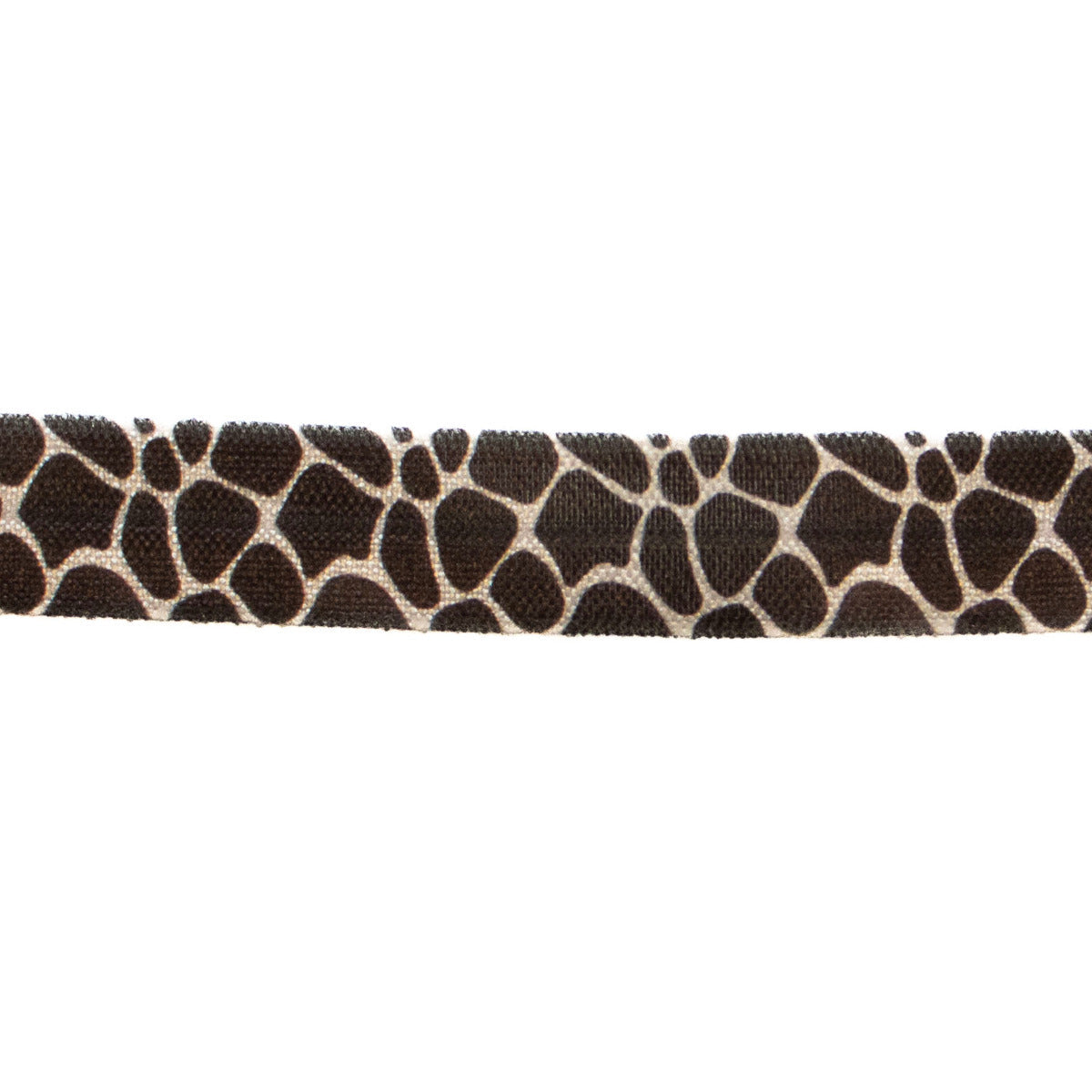 Elastisches Schrägband/Falzband bedruckt 15mm - Giraffe - braun - beige