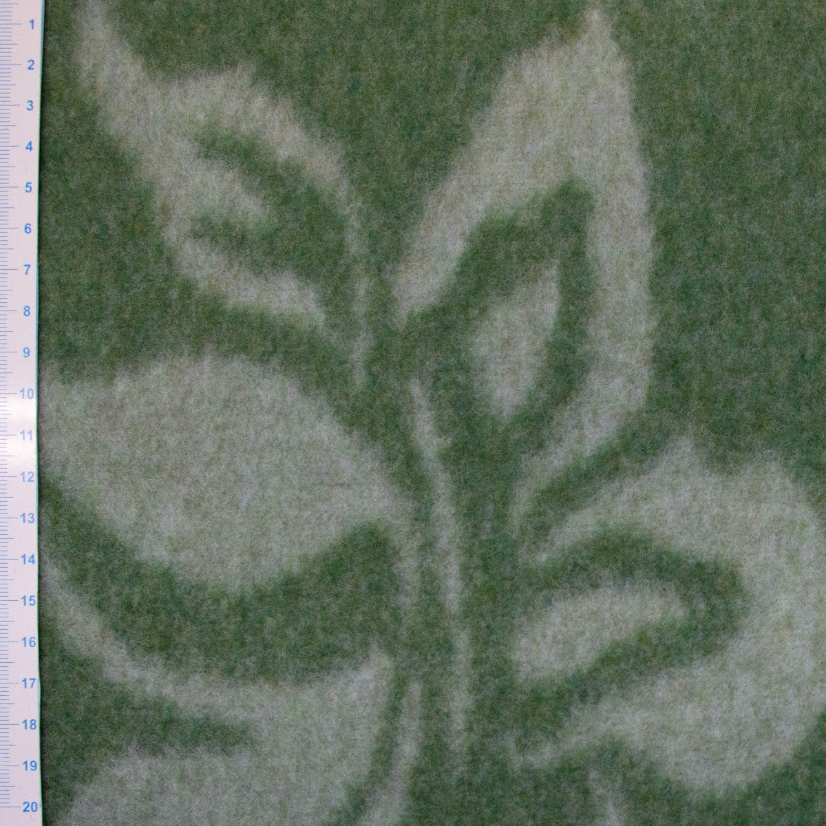 Walk Strickstoff - Florales Muster - grün