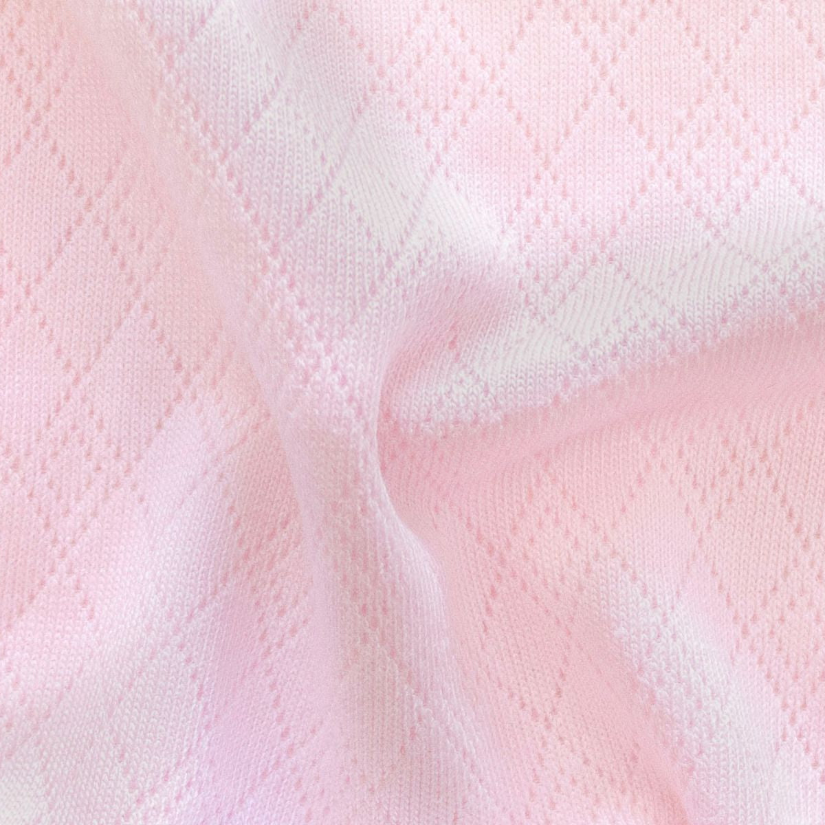 Premium Wäschejersey - Karomuster - rosa