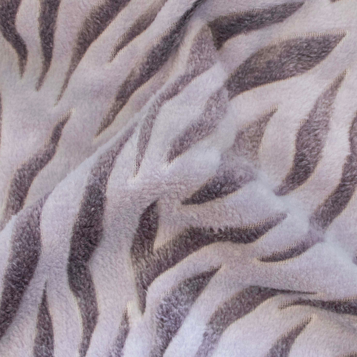 Kuschliger Fleece - Animalprint Zebra - hellgrau