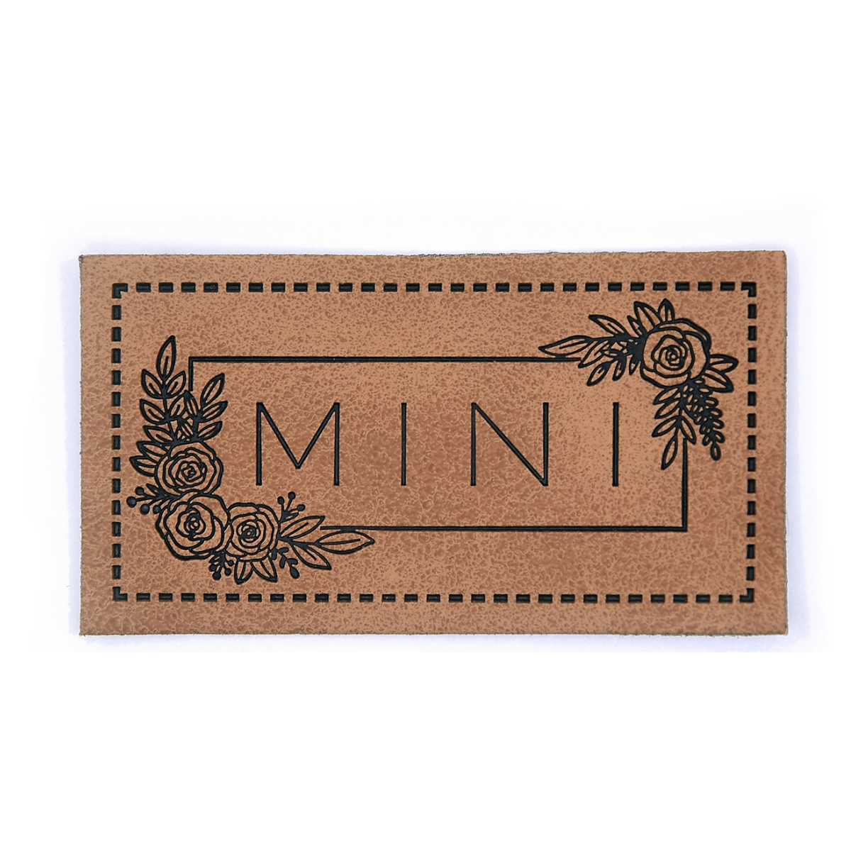 Jessy Sewing Kunstleder-Label "Mini" - braun