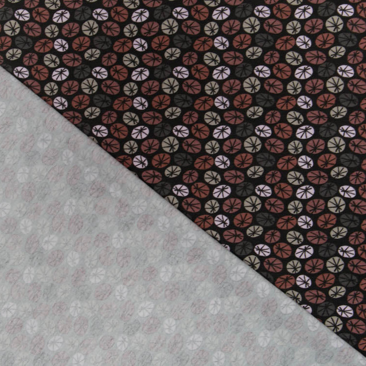 Jersey - Grafische-Blumen - braun