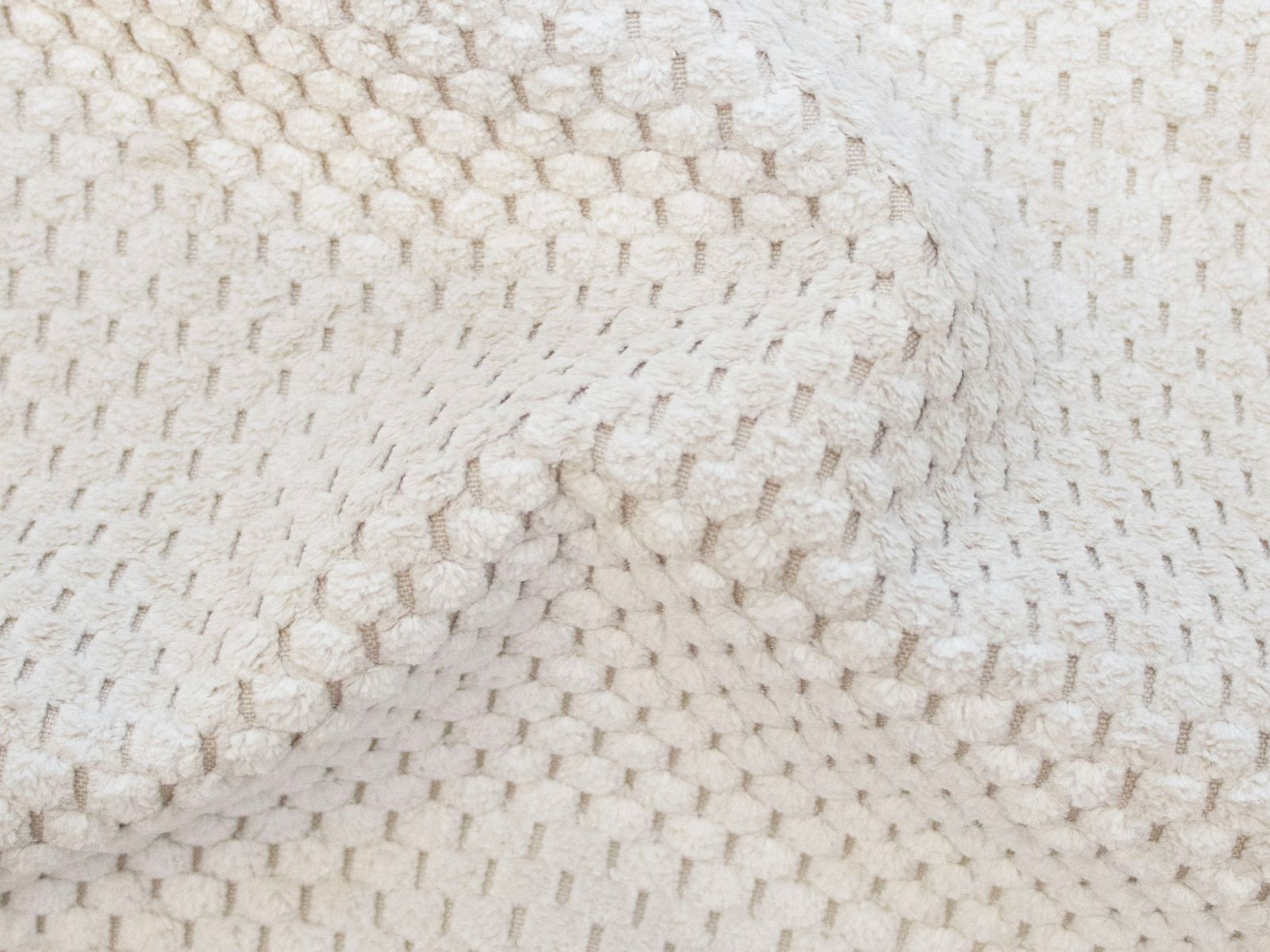 Dekosamt Parma Stoff - Wabenstruktur