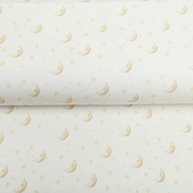 Jersey - Halbmonde und Sterne - Wollweiß