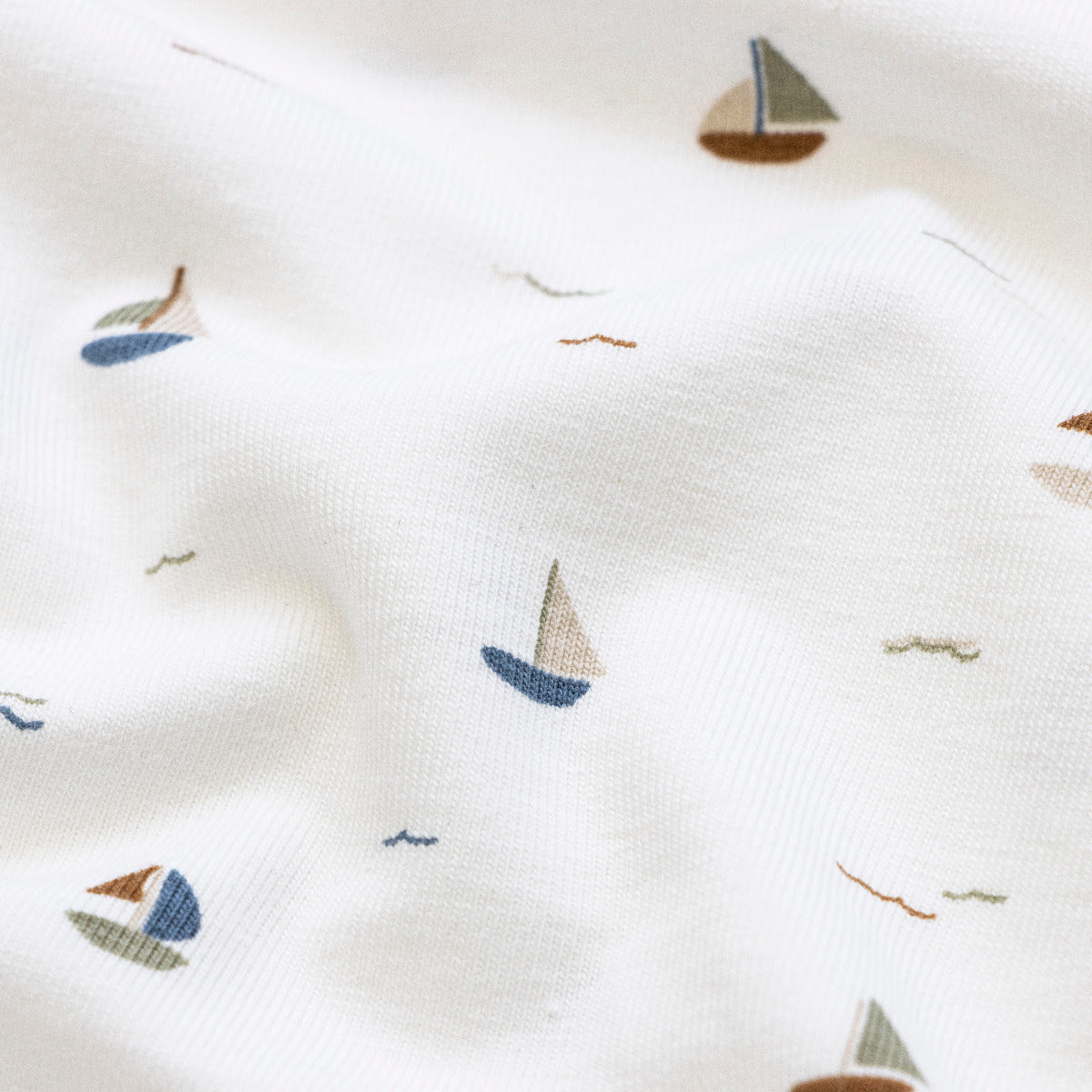 Jersey - Segelboote - wollweiß