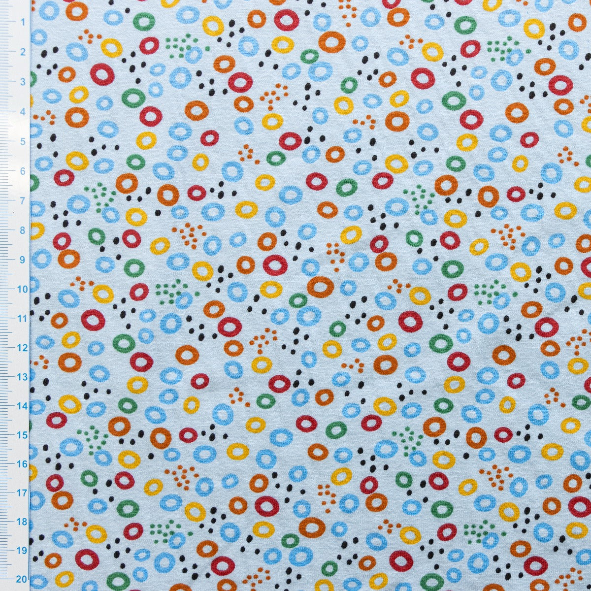 Jersey - große und kleine Kreise - helles blau