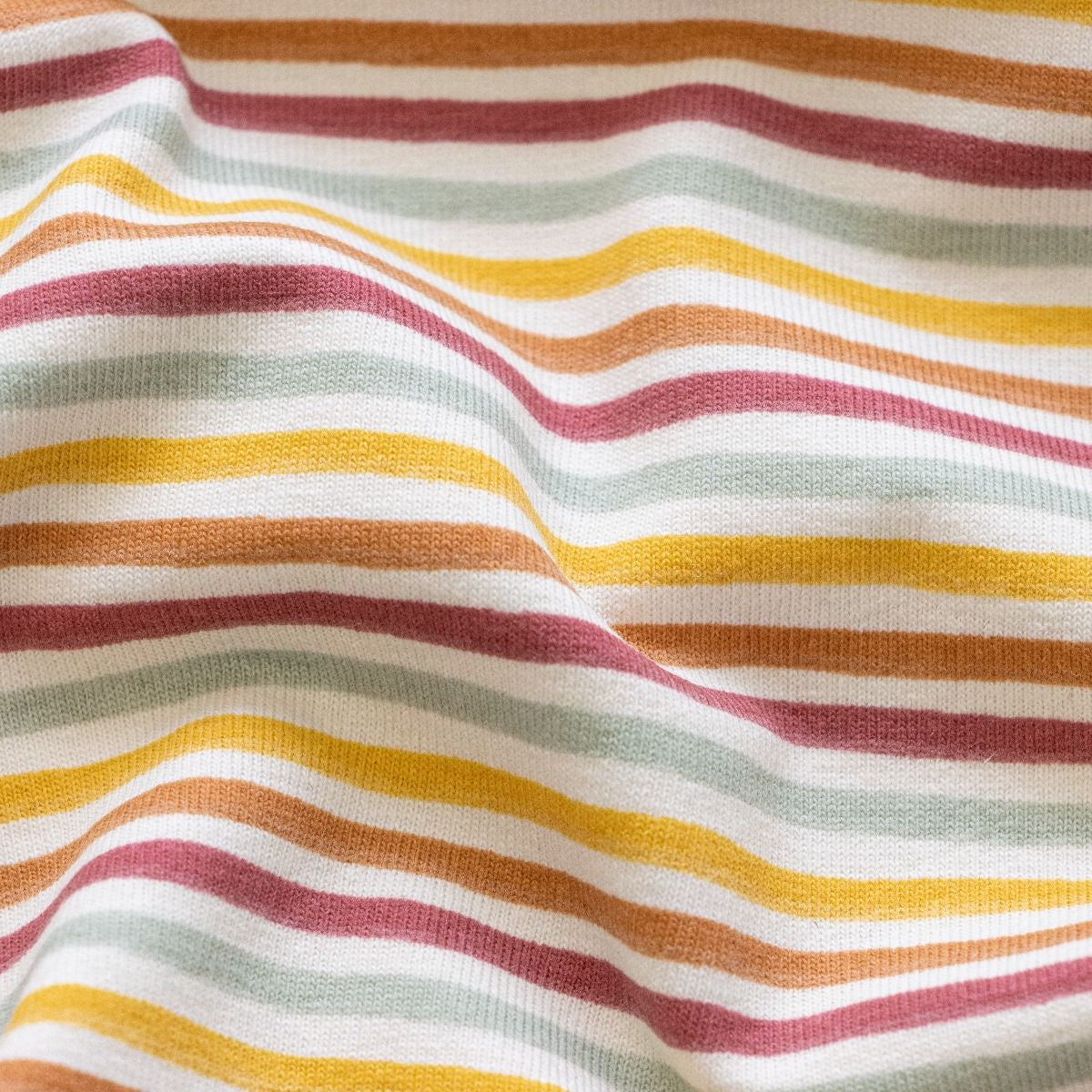 Jersey - Streifenmix - weiß-mint