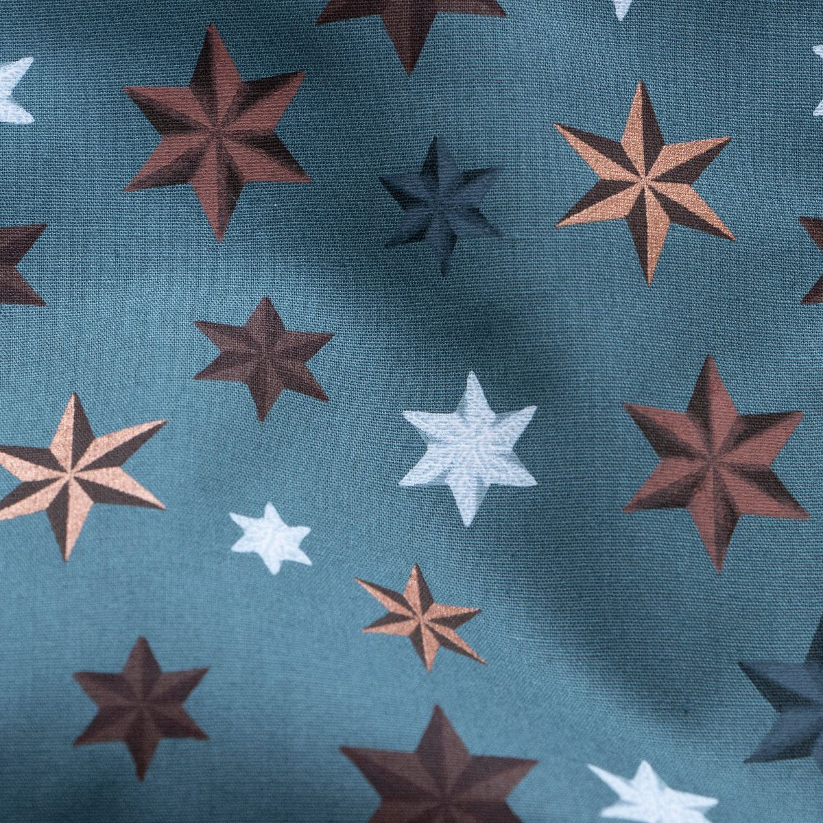 Webware Baumwolle Popeline mit Foliendruck - Origami Weihnachtssterne