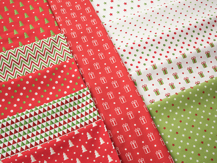 Webware Baumwolle Swafing Noel - Weihnachtsherzchen - weiß