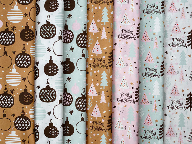 Webware Baumwolle Swafing Noel - gemusterte Weihnachtskugeln