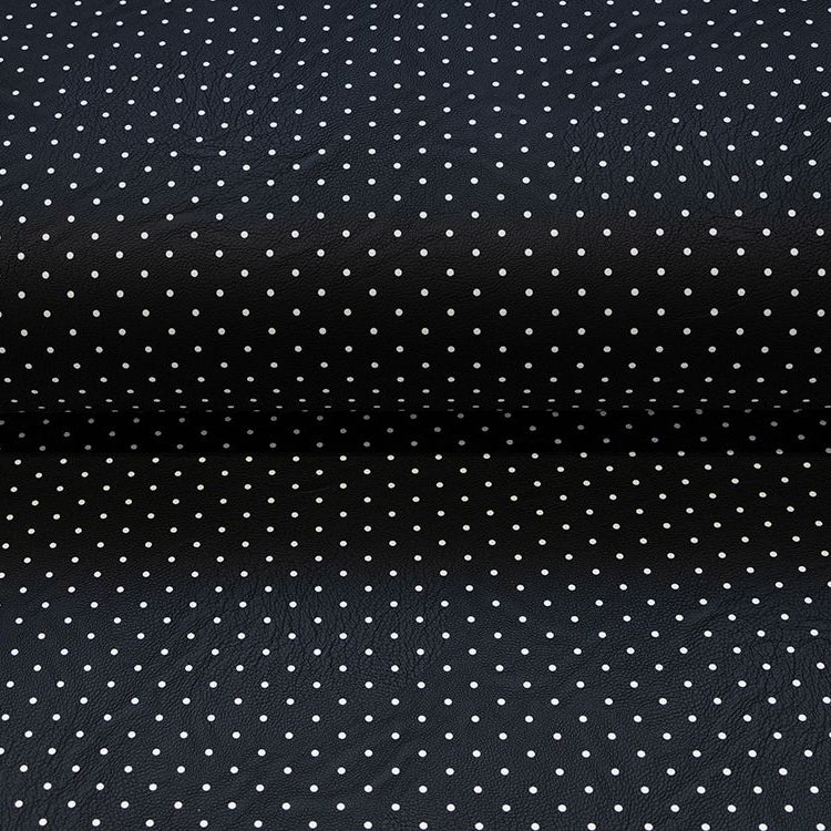 Lederimitat - Punkte - schwarz