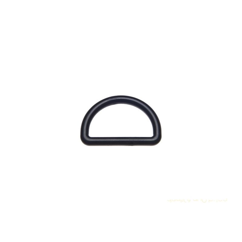 Kunststoff-Halbrundringe / D-Ringe 4 Stück ca. 25 mm - schwarz