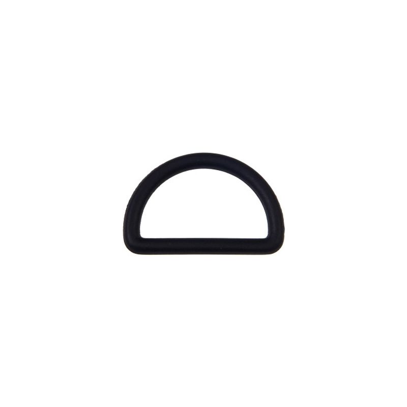 Kunststoff-Halbrundringe / D-Ringe 2 Stück ca. 32 mm - schwarz
