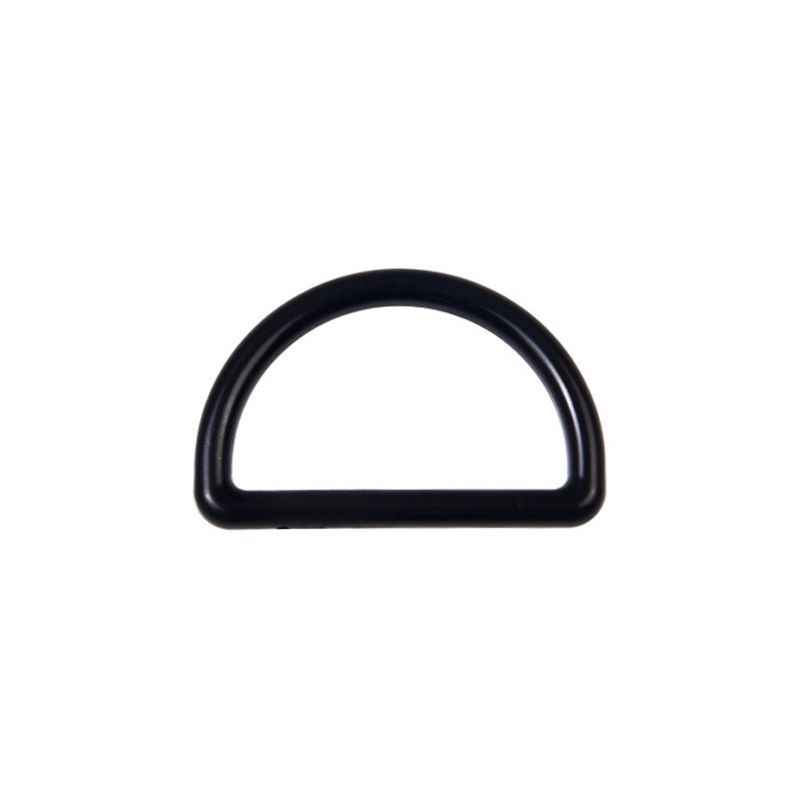 Kunststoff-Halbrundringe / D-Ringe 2 Stück ca. 40 mm - schwarz