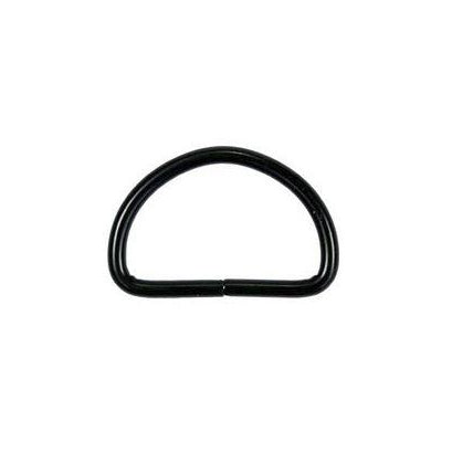 Halbrundringe / D-Ringe 4 Stück ca. 30 mm - schwarz