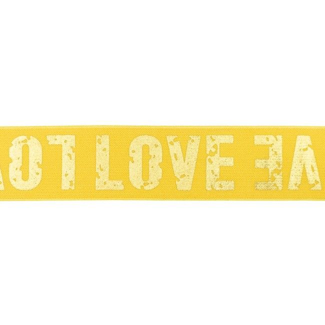 Gummiband mit Foliendruck ca. 40 mm - Love